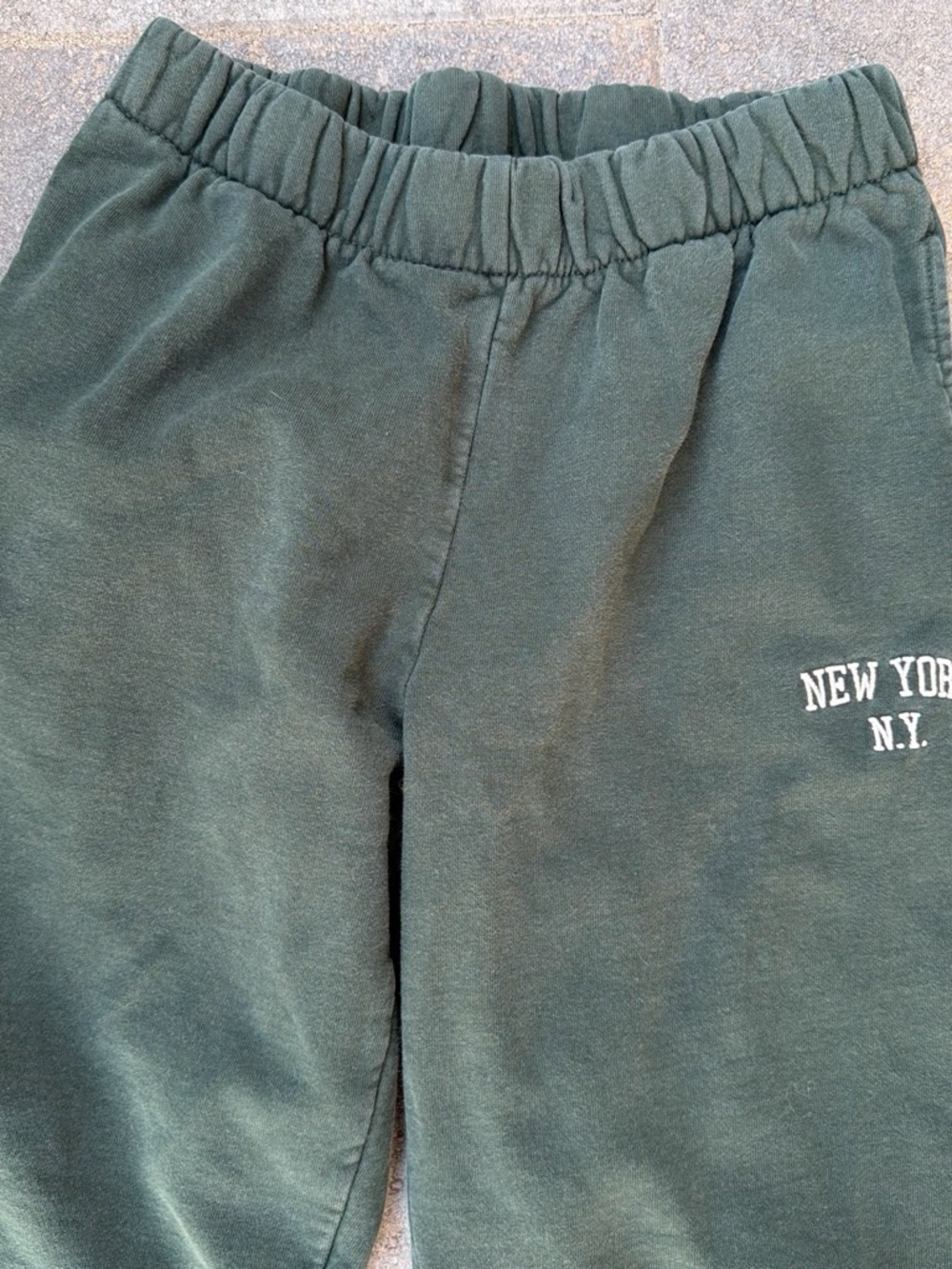 Brandy Melville Dark Green 'New York N.Y. Sweatpants
